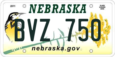 NE license plate BVZ750