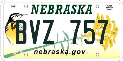NE license plate BVZ757