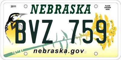 NE license plate BVZ759