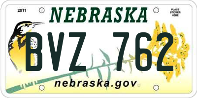 NE license plate BVZ762