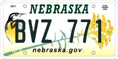NE license plate BVZ771