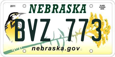 NE license plate BVZ773