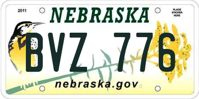 NE license plate BVZ776