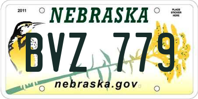 NE license plate BVZ779