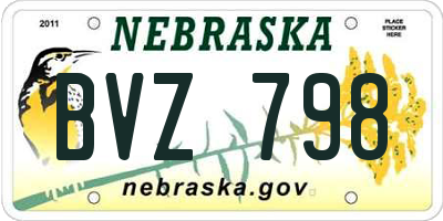 NE license plate BVZ798