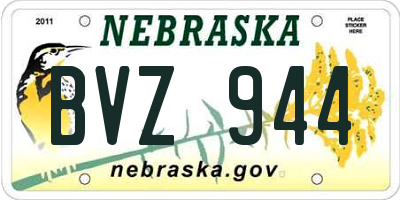 NE license plate BVZ944