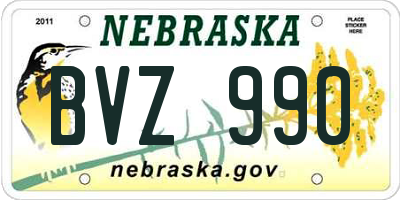 NE license plate BVZ990