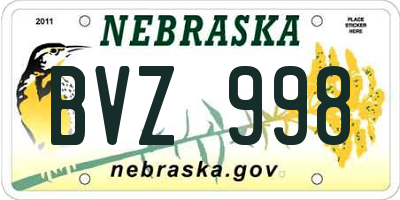 NE license plate BVZ998