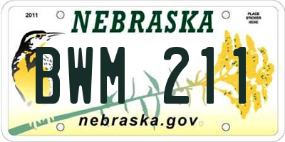 NE license plate BWM211