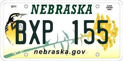 NE license plate BXP155
