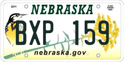 NE license plate BXP159