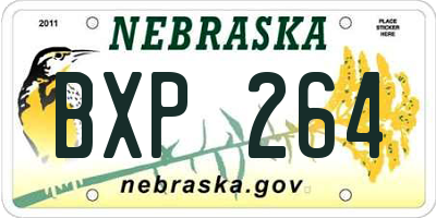 NE license plate BXP264
