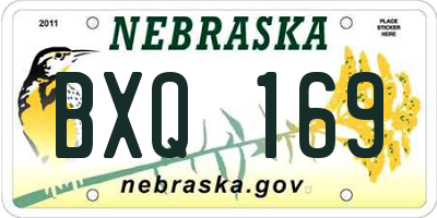 NE license plate BXQ169