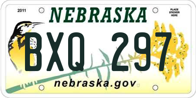 NE license plate BXQ297