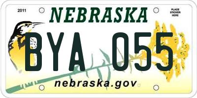 NE license plate BYA055