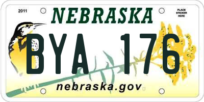 NE license plate BYA176