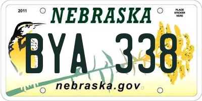 NE license plate BYA338