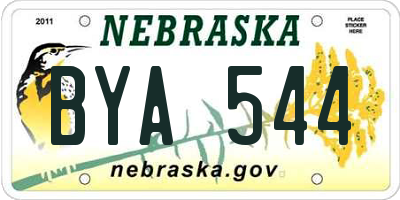 NE license plate BYA544