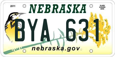 NE license plate BYA631