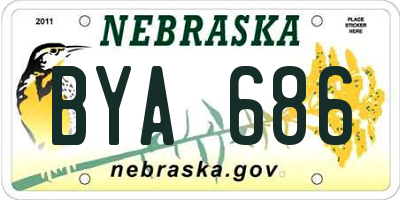 NE license plate BYA686