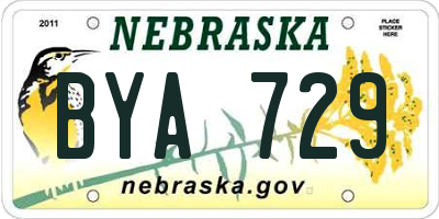 NE license plate BYA729