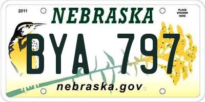 NE license plate BYA797