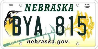 NE license plate BYA815