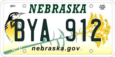 NE license plate BYA912