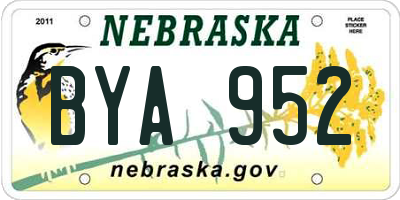 NE license plate BYA952