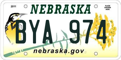 NE license plate BYA974