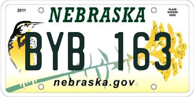 NE license plate BYB163