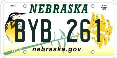 NE license plate BYB261