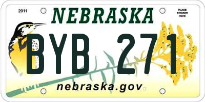NE license plate BYB271