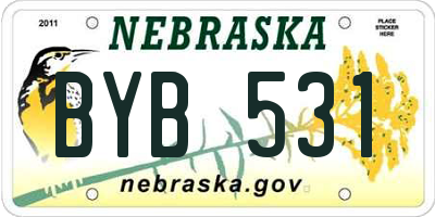 NE license plate BYB531
