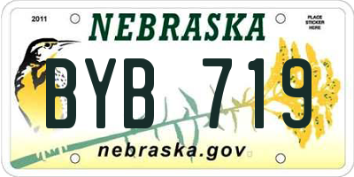 NE license plate BYB719