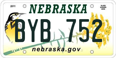 NE license plate BYB752