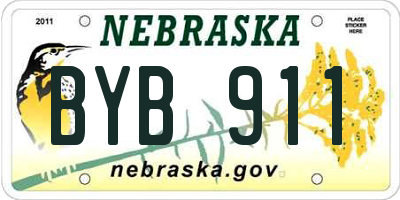 NE license plate BYB911