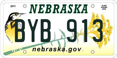 NE license plate BYB913