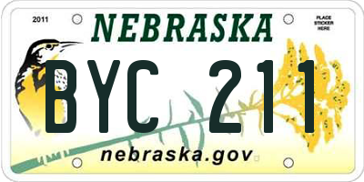 NE license plate BYC211