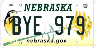 NE license plate BYE979