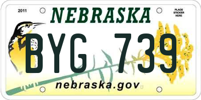 NE license plate BYG739
