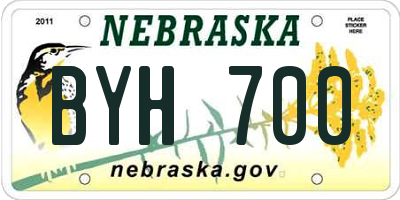 NE license plate BYH700