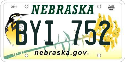 NE license plate BYI752