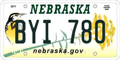 NE license plate BYI780