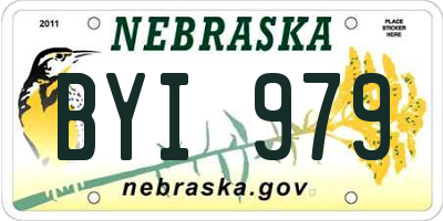 NE license plate BYI979