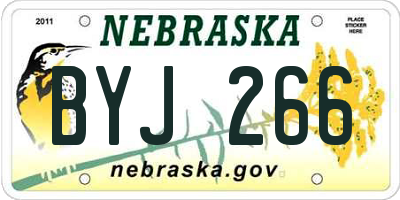 NE license plate BYJ266
