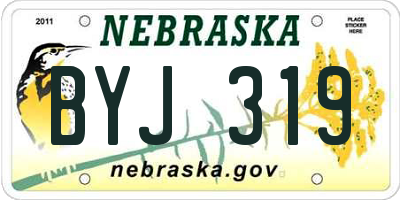 NE license plate BYJ319
