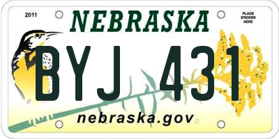 NE license plate BYJ431