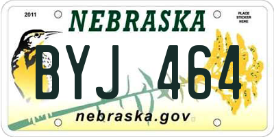 NE license plate BYJ464