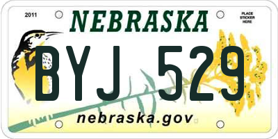 NE license plate BYJ529